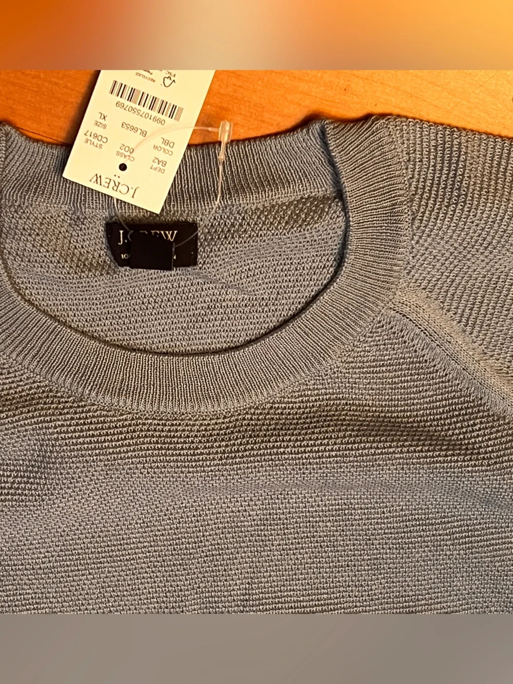J. Crew Men's Crewneck Sweater in Light Blue size XL new